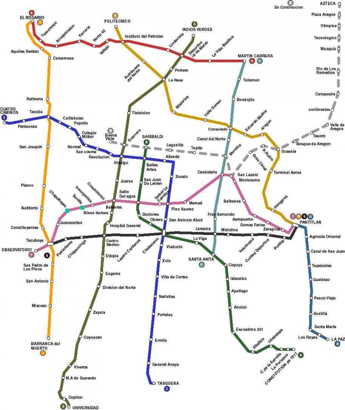 карта Мехіко автобус 