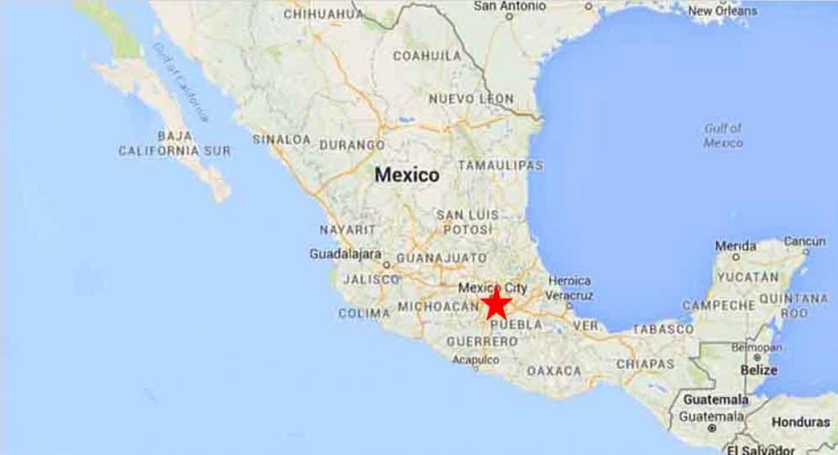 столиця Мексики карті