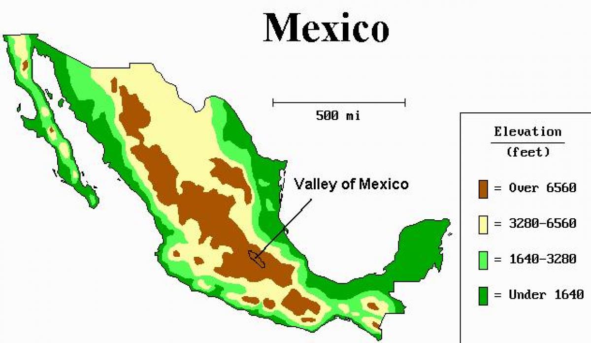 карта долини Мехіко