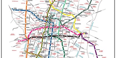 Карта Мехіко транзитом