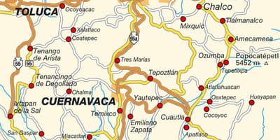 Сьюдад Мексики карті
