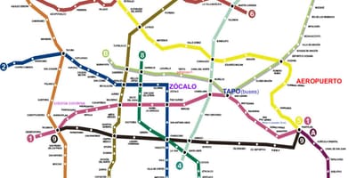 Мехіко поїзді на карті