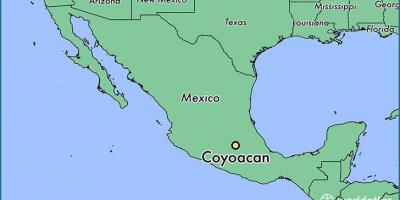 Койоакан в Мехіко карті