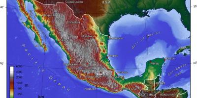 Мехіко топографічній карті