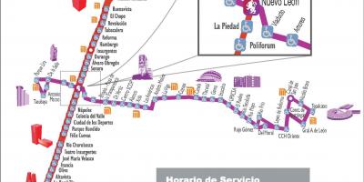 Карта метробуса Мехіко 